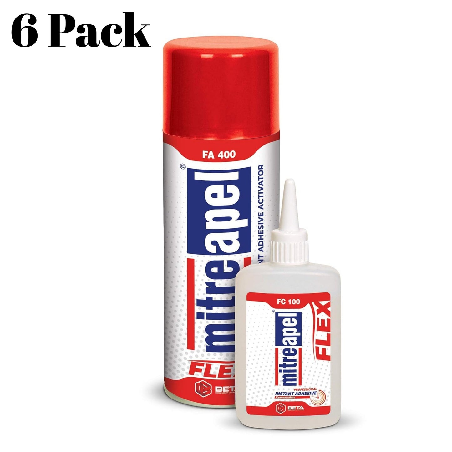MITREAPEL FC100 Flex CA Glue with Activator 3.5 oz & 13.5 fl oz