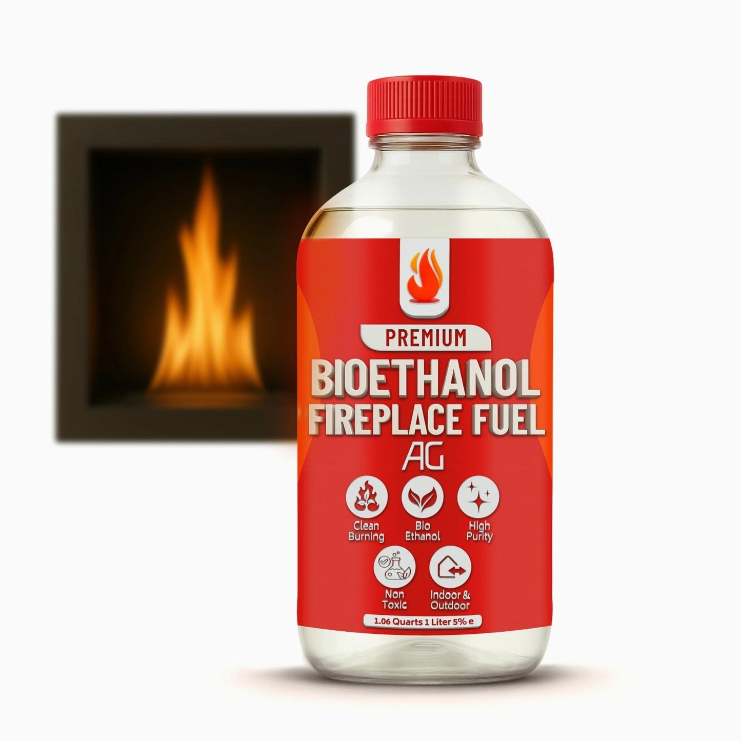 Bio Ethanol Fireplace Fuel For Tabletop Fires, Stoves,Versatile Clean Burn