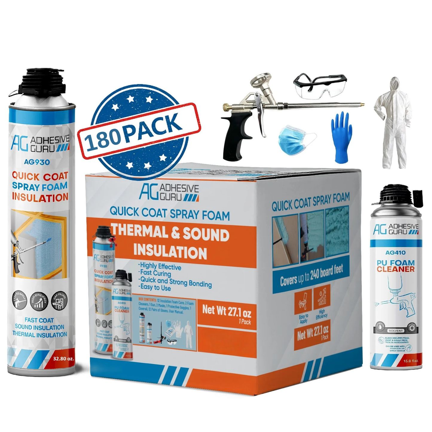 AG Polyurethane Insulation Spray Foam Set - AG930S