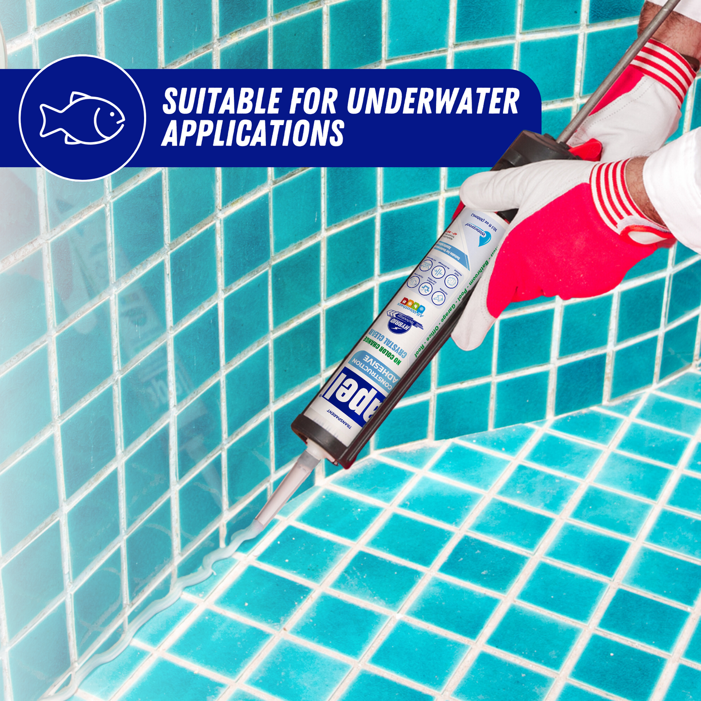 APEL HD300 Hybrid Construction Adhesive 10.5 fl oz Crystal Clear