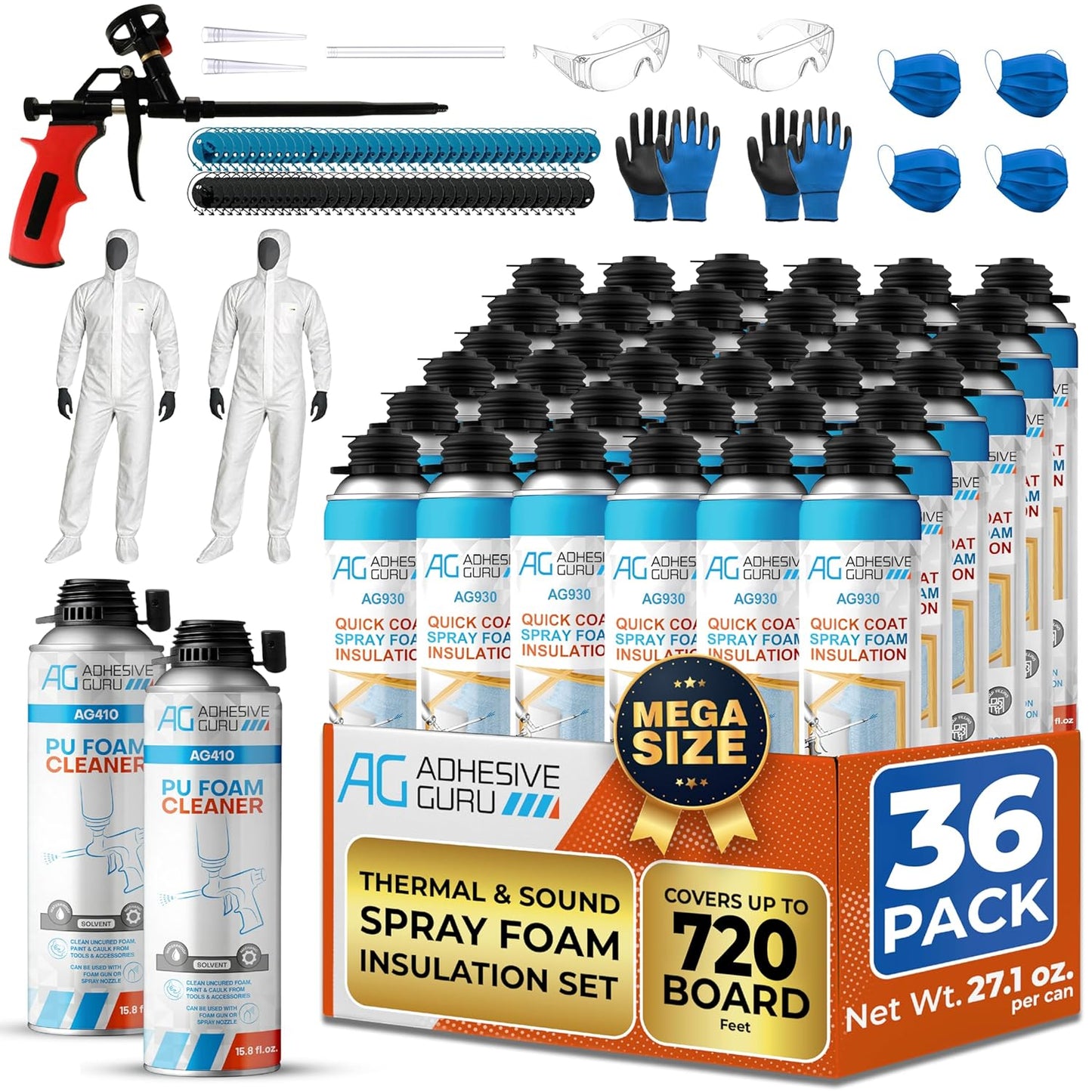Polyurethane Insulation Spray Foam Set - ADHESIVE GURU - AG930S