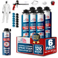 BondXtra Thermal & Acoustic Insulation Spray Foam Set, Polyurethane Self Expanding, Closed Cell, Heat and Sound Insulation