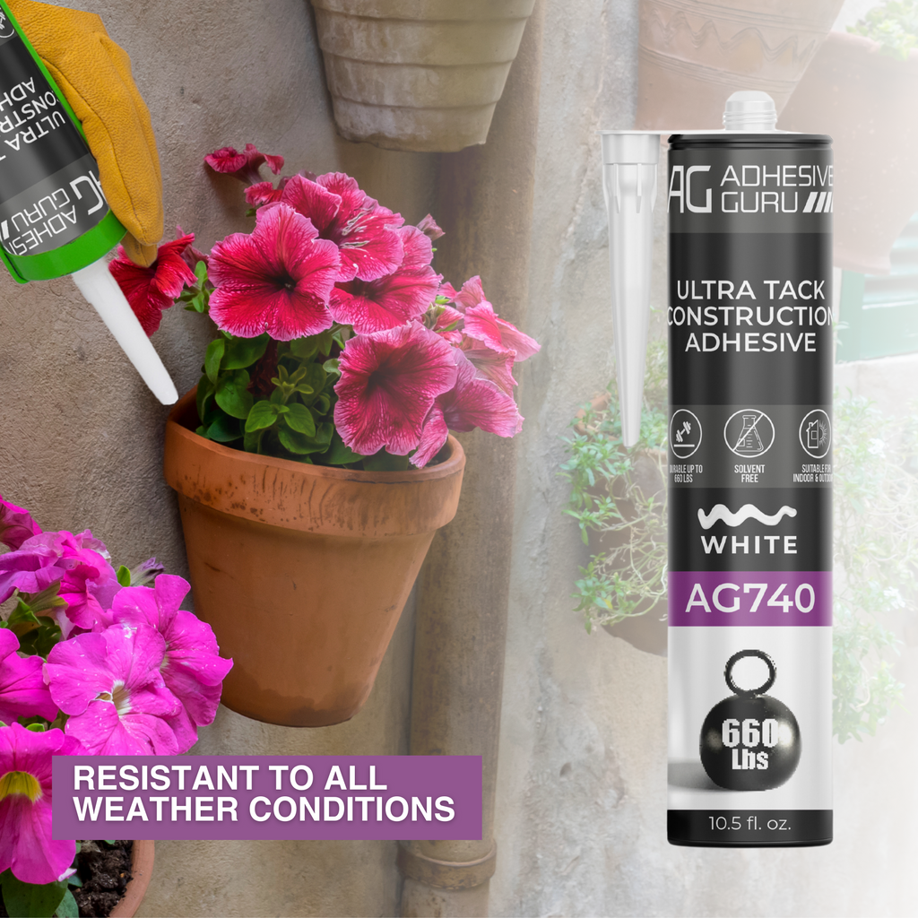 AG - Ultra Tack Construction Adhesive - 10.5 fl oz - White - AG740