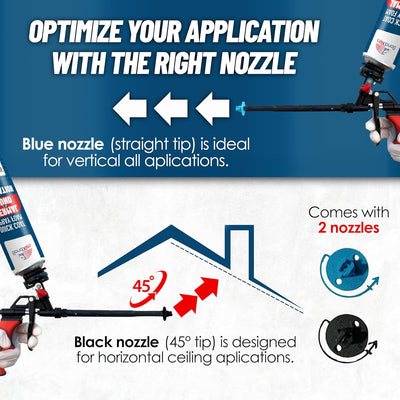 BondXtra Thermal & Acoustic Insulation Spray Foam Set, Polyurethane Self Expanding, Closed Cell, Heat and Sound Insulation