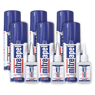 MITREAPEL Super CA Glue with Activator 0.9 oz & 3.38 fl oz - AC100