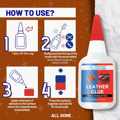 Leather Glue - Adhesive Guru Leather Glue (0.7 oz)