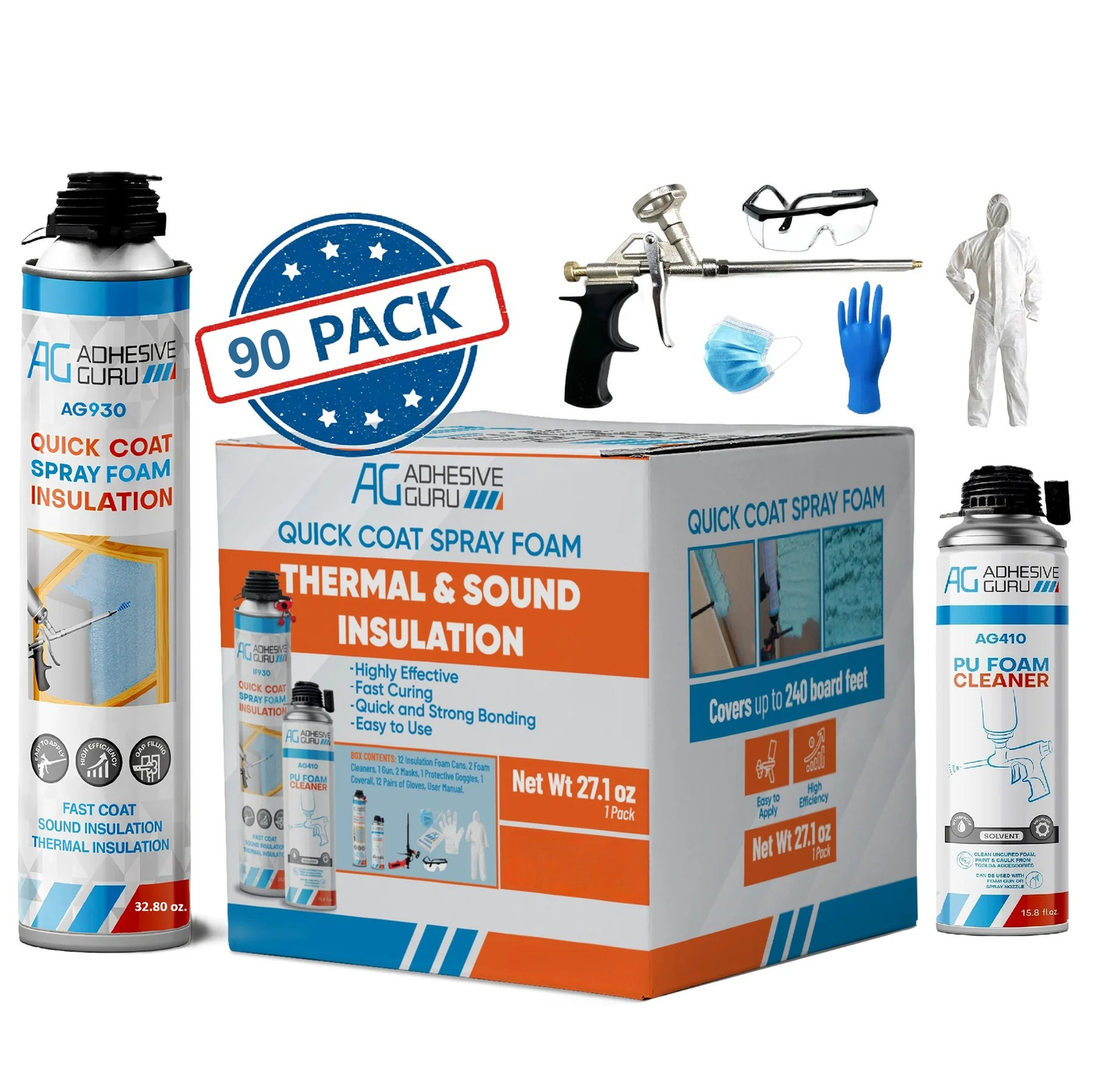 Polyurethane Insulation Spray Foam Set - ADHESIVE GURU - AG930S