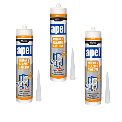 APEL MG700 Mirror Adhesive 9.8 fl oz White