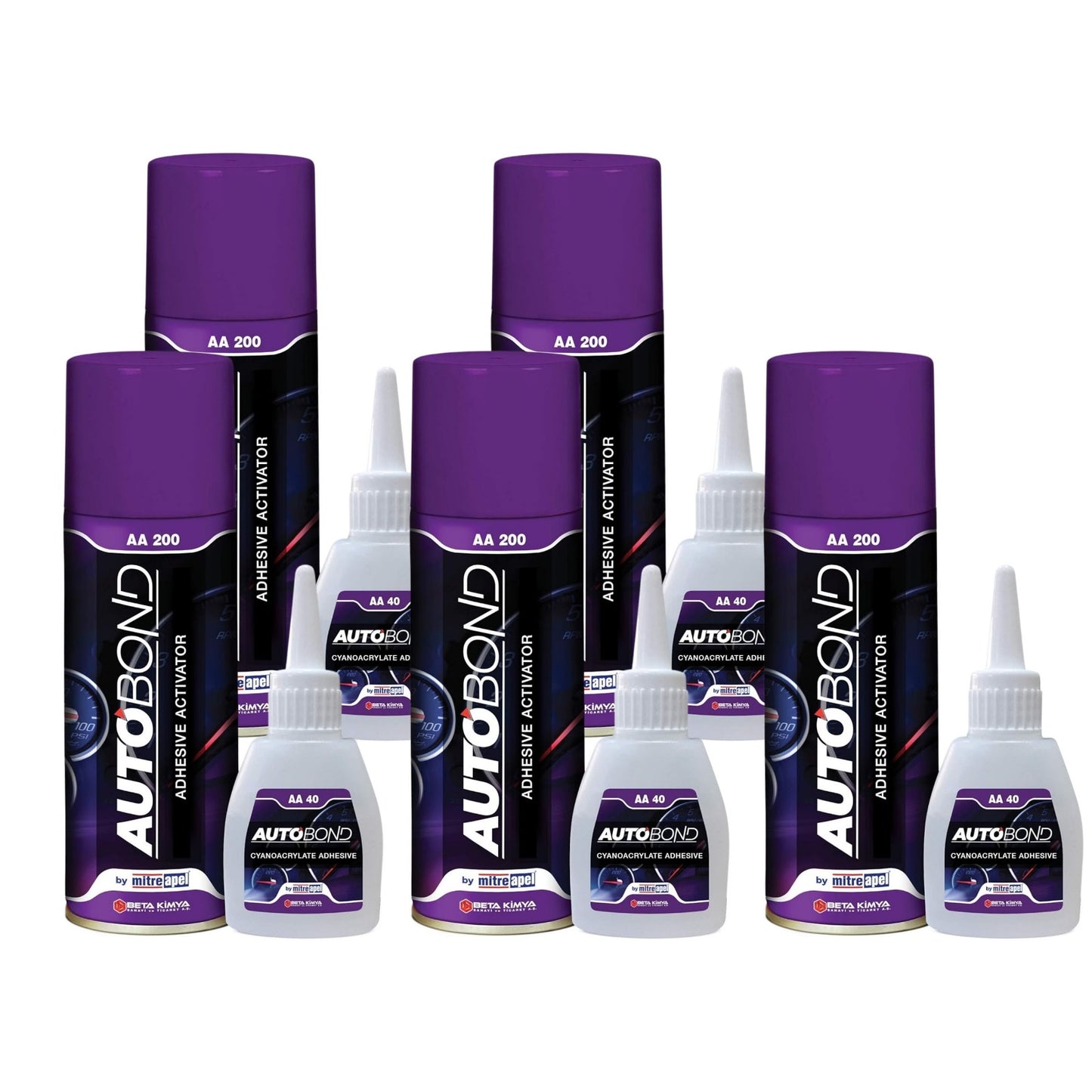 MITREAPEL Autobond CA Glue with Activator 1.4 oz & 6.7 fl oz - AA40