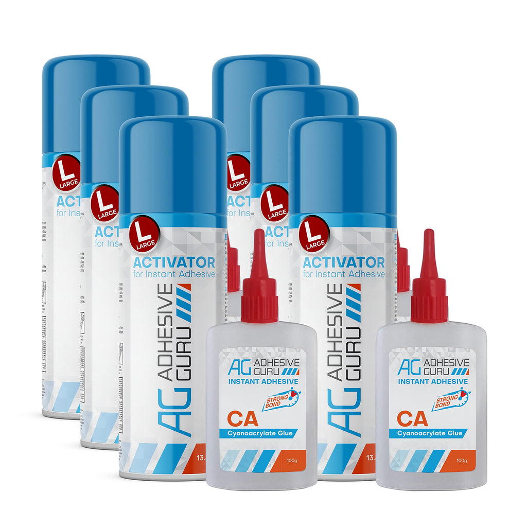 Super CA Glue with Activator - 3.5 oz & 13.5 fl oz - ADHESIVE GURU - AG240