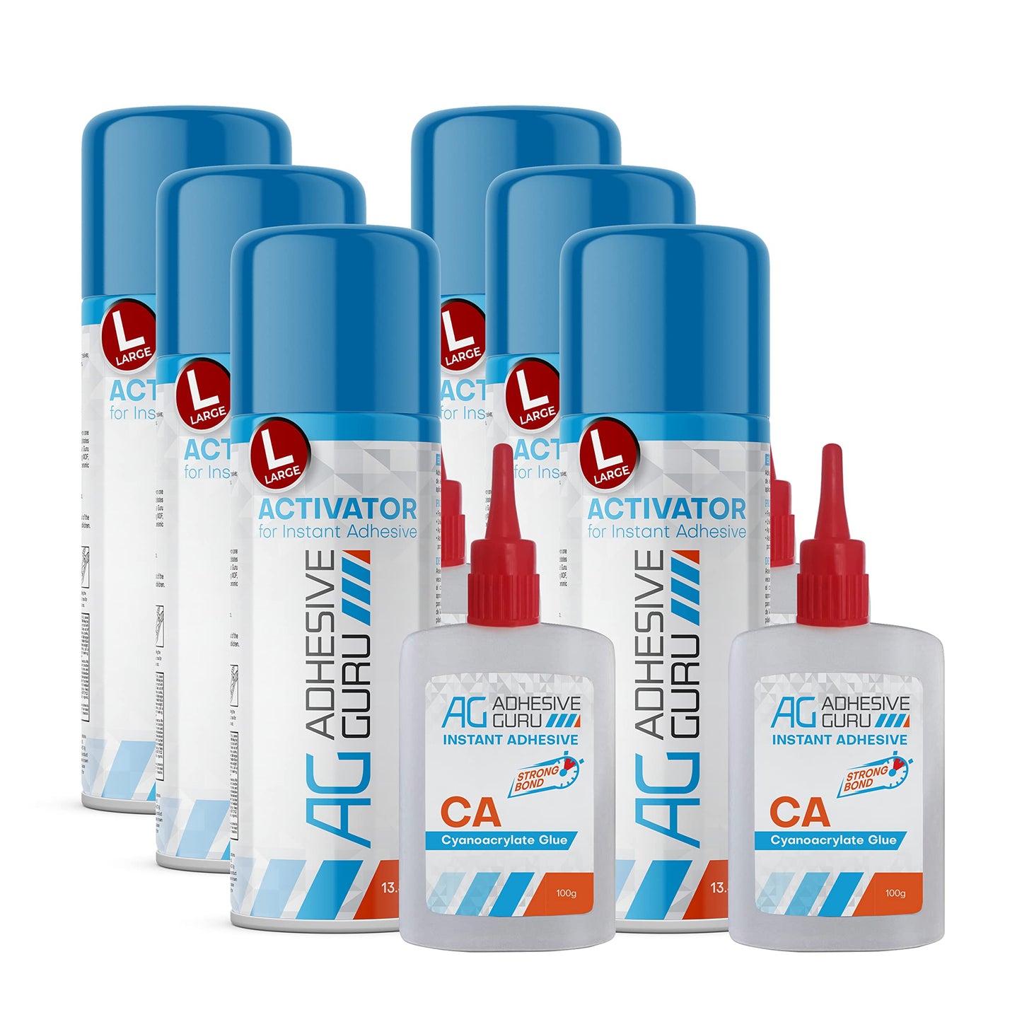 Super CA Glue with Activator - 3.5 oz & 13.5 fl oz - ADHESIVE GURU - AG240