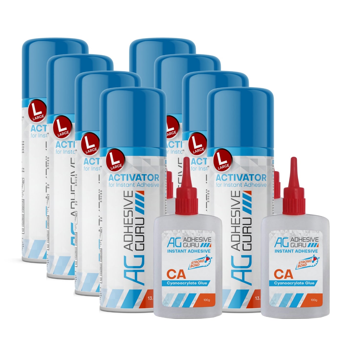 Super CA Glue with Activator - 3.5 oz & 13.5 fl oz - ADHESIVE GURU - AG240