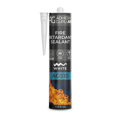 ADHESIVE GURU AG510 Fire Retardant Sealant 10.5 fl oz, White