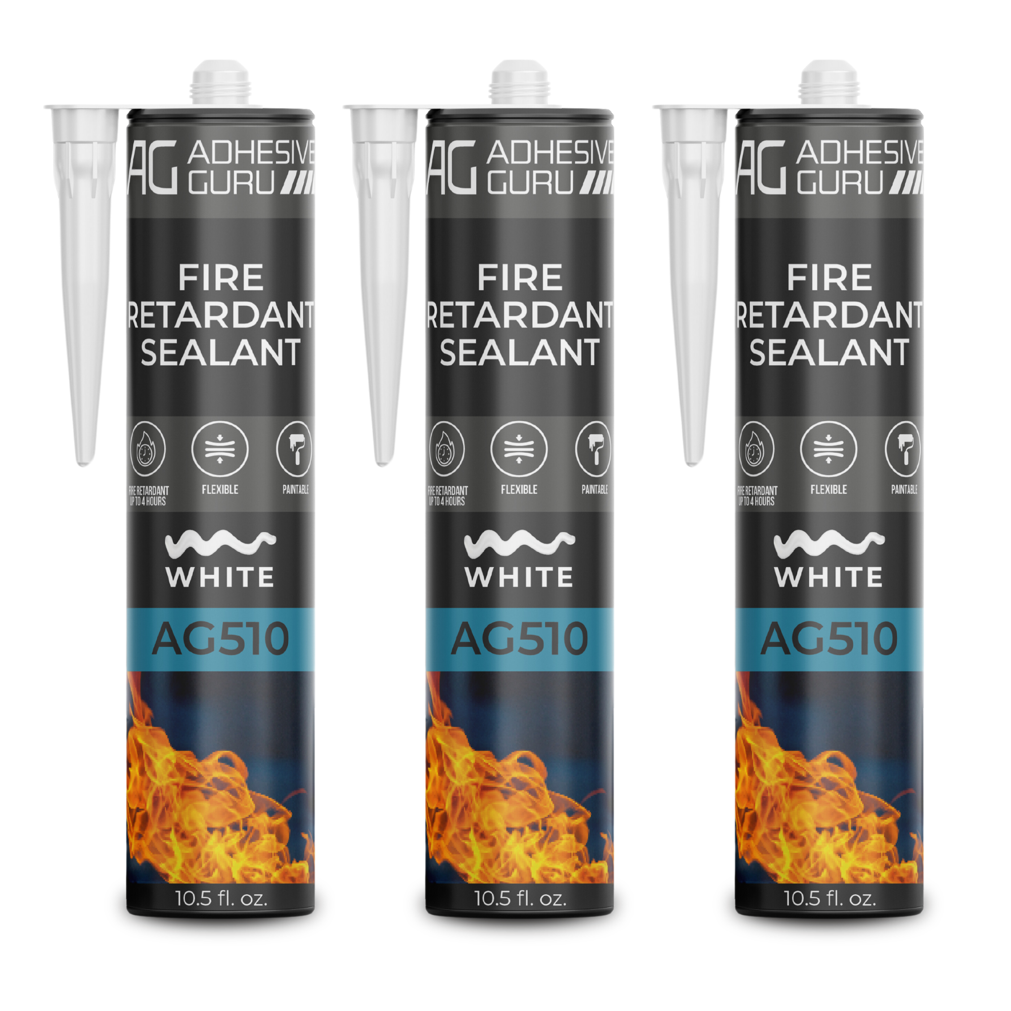 AG - Fire Retardant Sealant - 10.5 fl oz - White - AG510