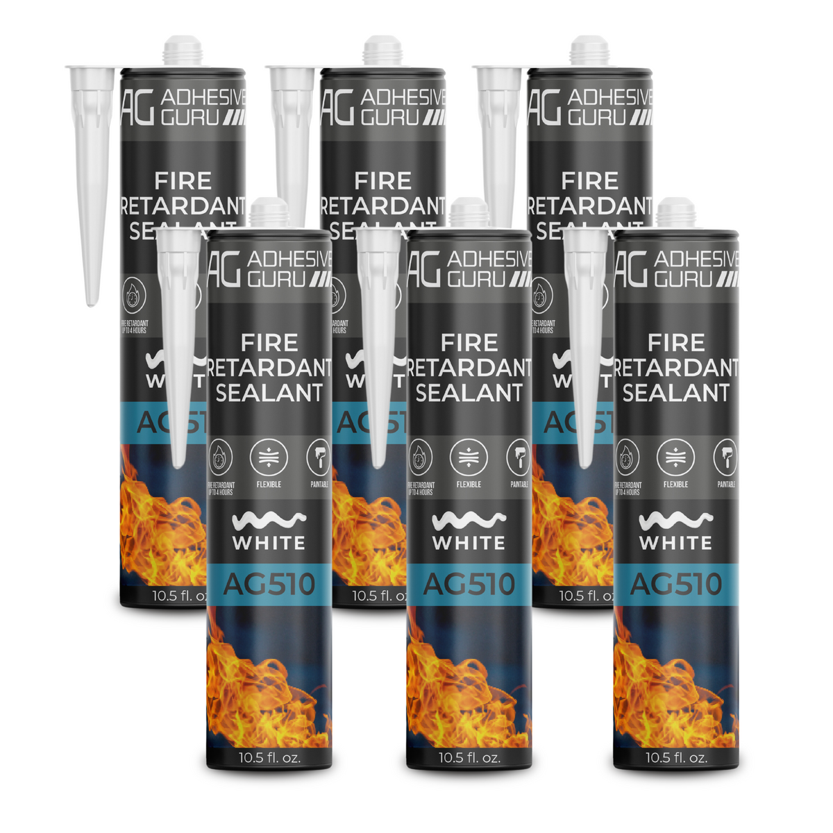 AG - Fire Retardant Sealant - 10.5 fl oz - White - AG510