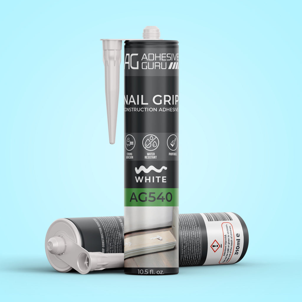 Nail Grip Construction Adhesive - 10.5 fl oz - White - ADHESIVE GURU - AG540