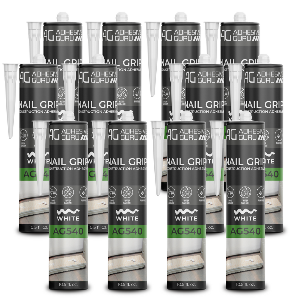 Nail Grip Construction Adhesive - 10.5 fl oz - White - ADHESIVE GURU - AG540