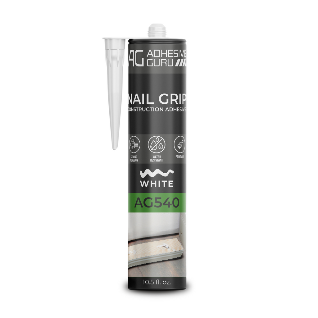 AG540 Adhesive Guru Nail Grip Construction Adhesive 10.5 fl oz, White