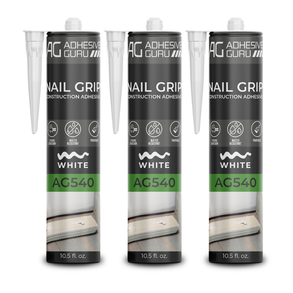 Nail Grip Construction Adhesive - 10.5 fl oz - White - ADHESIVE GURU - AG540