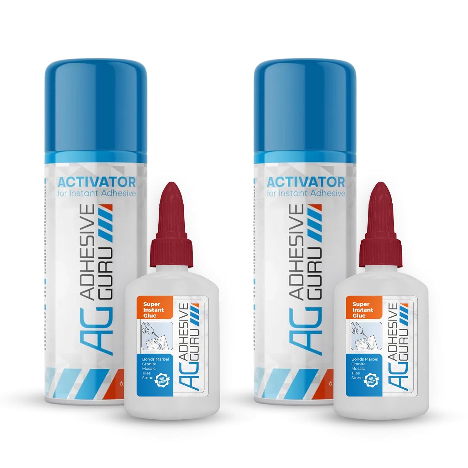 AG - Stonebond CA Glue with Activator - 1.7 oz & 6.76 fl oz - AG820