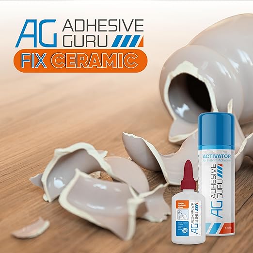 ADHESIVE GURU AG820 Stonebond CA Glue with Activator 1.7 oz & 6.76 fl oz