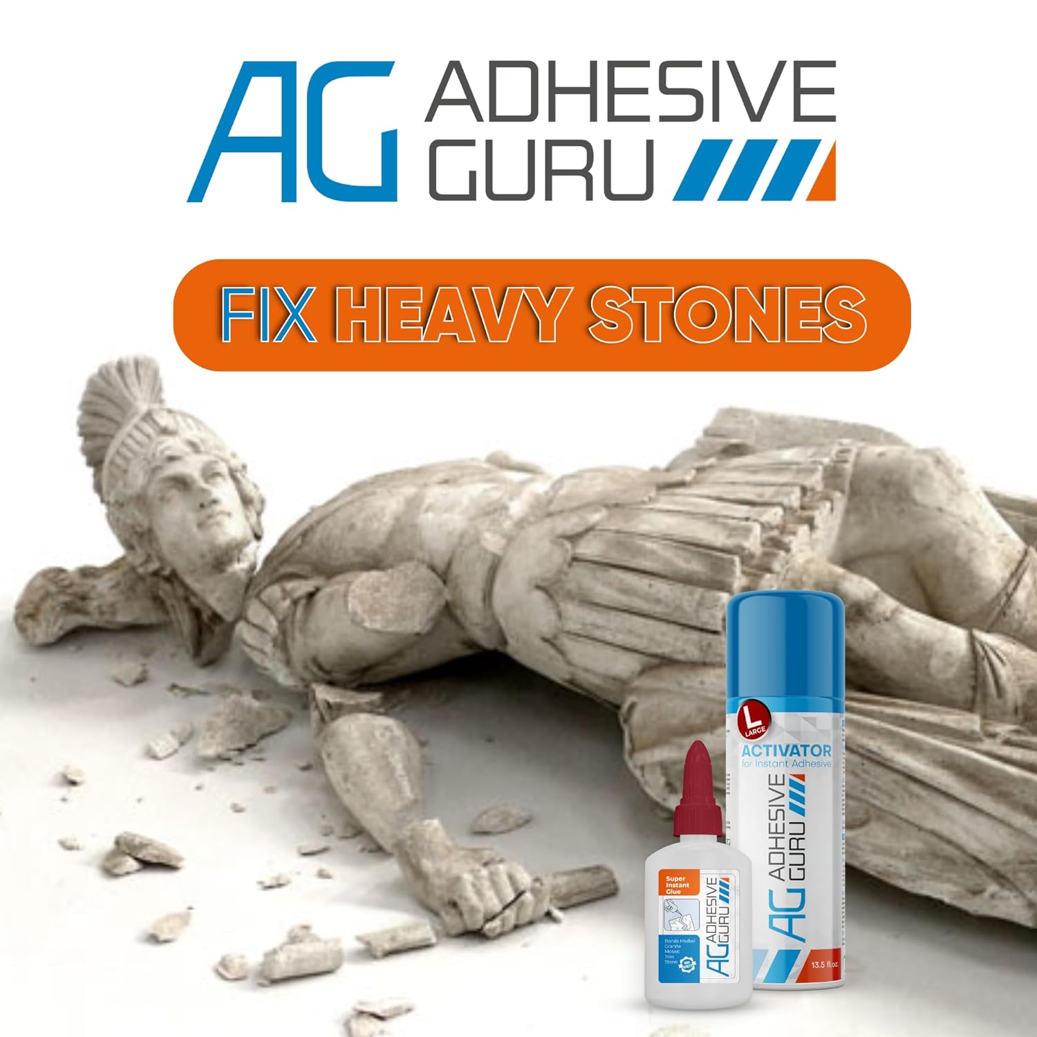 AG  Stonebond CA Glue with Activator - 3.5 oz & 13.5 fl oz - AG840