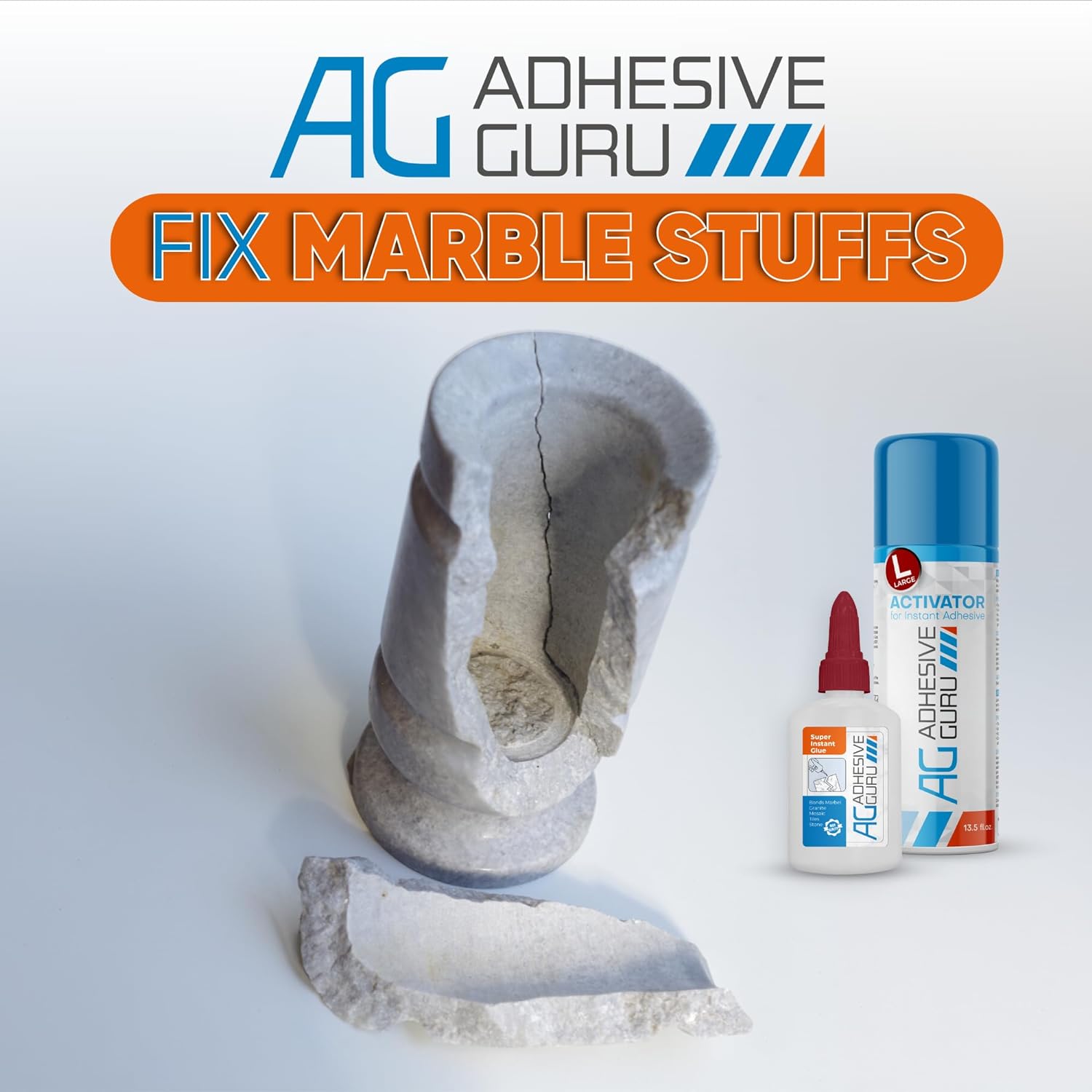 AG  Stonebond CA Glue with Activator - 3.5 oz & 13.5 fl oz - AG840