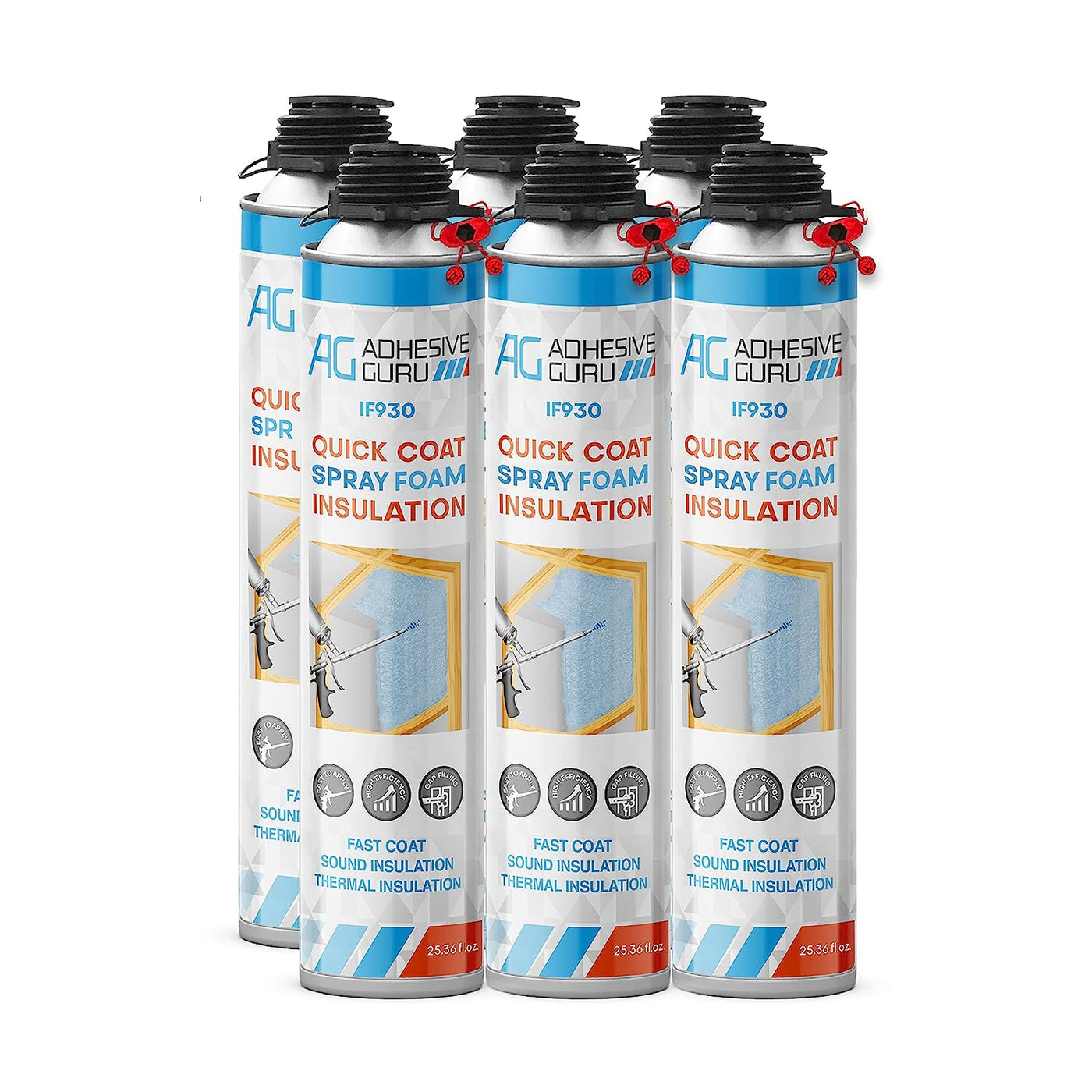 AG930 Insulation Foam 25.36floz 6pack