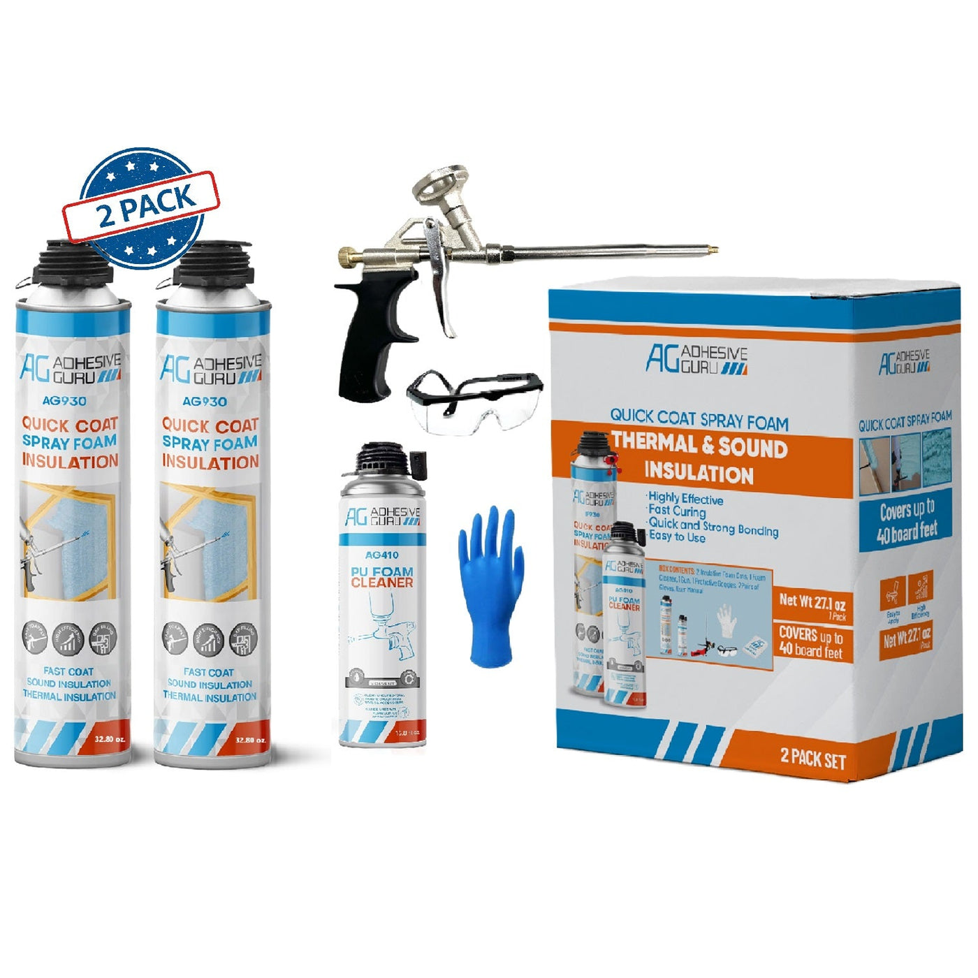 AG Polyurethane Insulation Spray Foam Set - AG930S