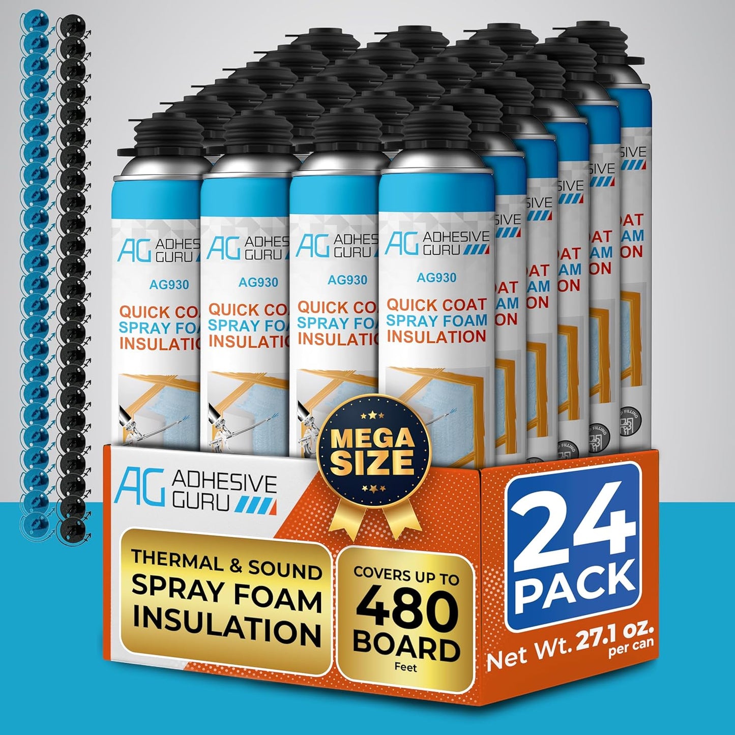 Only Spray Cans - Adhesive Guru Heat Insulation Spray Foam, Polyurethane Self Expanding Spray