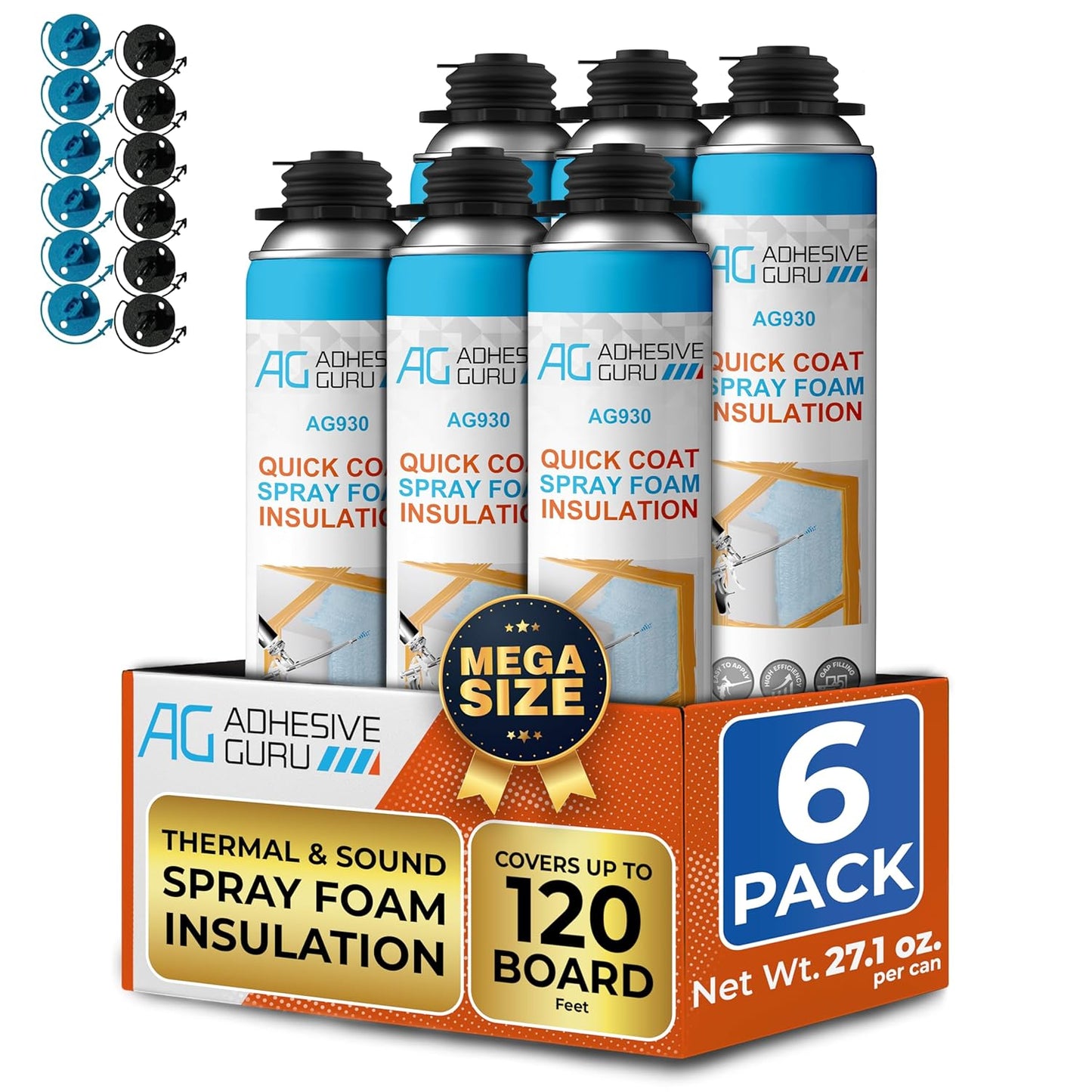 Only Spray Cans - Adhesive Guru Heat Insulation Spray Foam, Polyurethane Self Expanding Spray