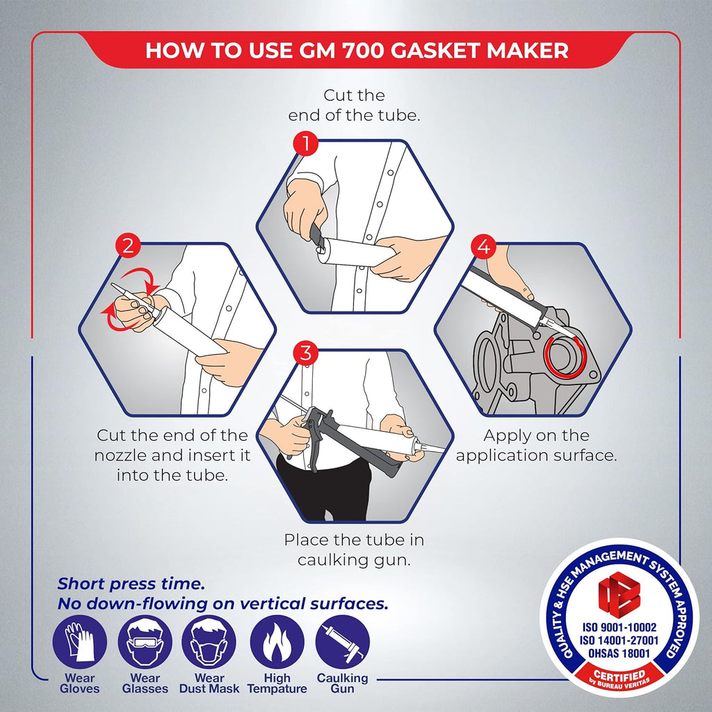 APEL GM700 Gasket Maker RTV Silicone Red