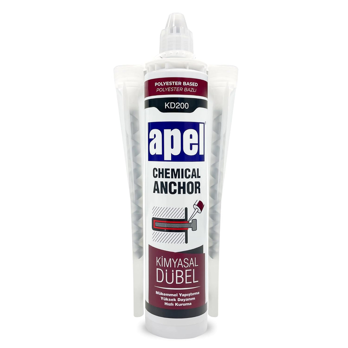 APEL KD200 Chemical Anchor 10.15 fl oz, Gray