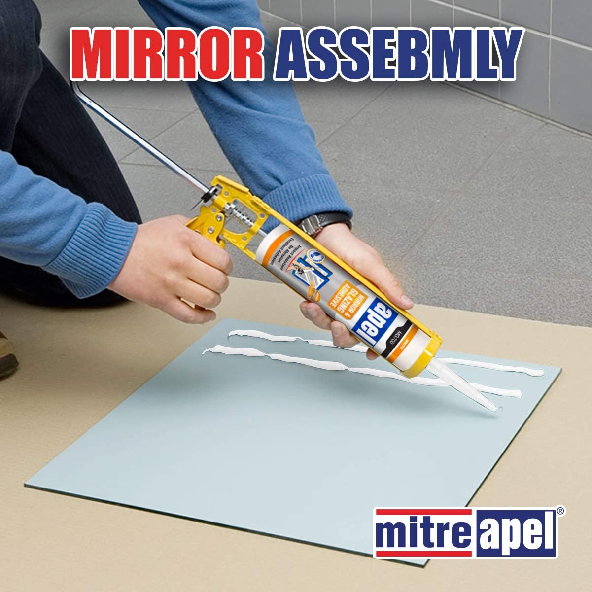 APEL MG700 Mirror Adhesive 9.8 fl oz White