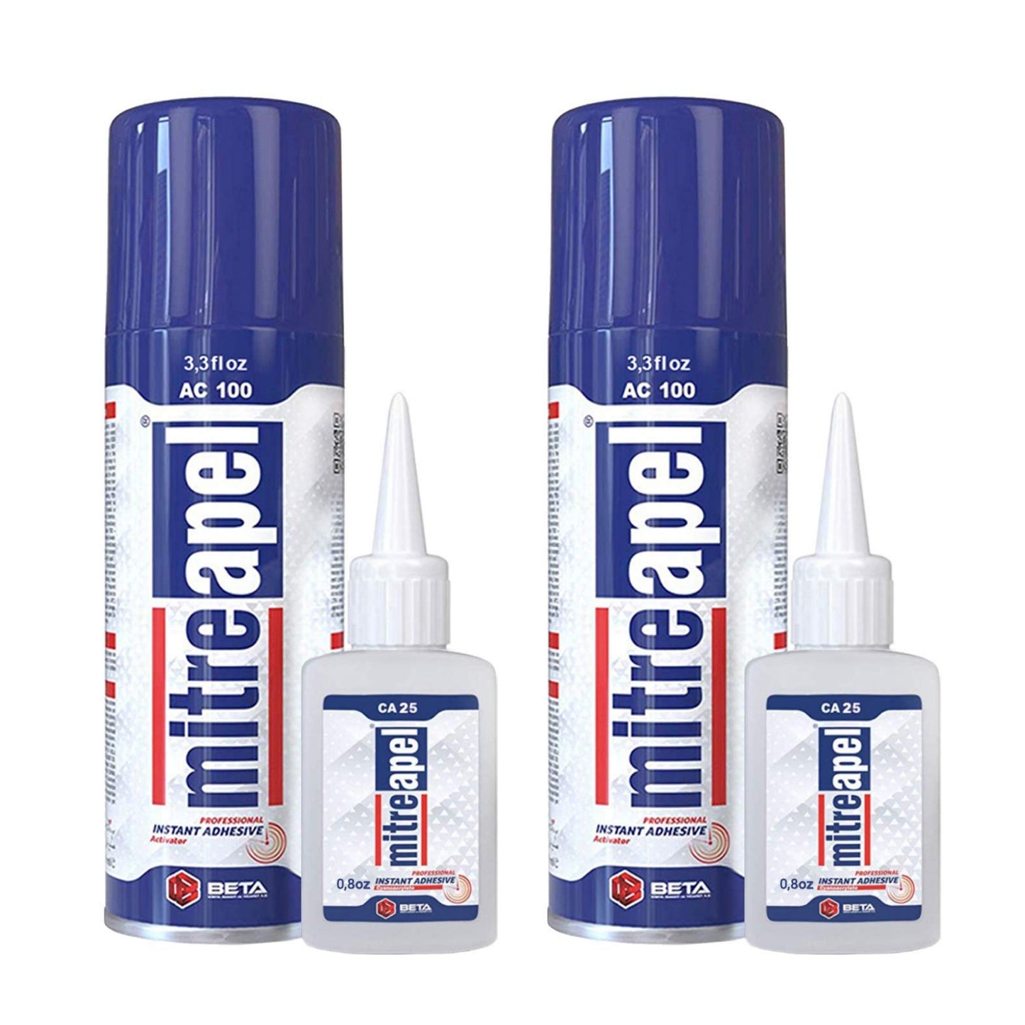 MITREAPEL Super CA Glue with Activator 0.9 oz & 3.38 fl oz - AC100