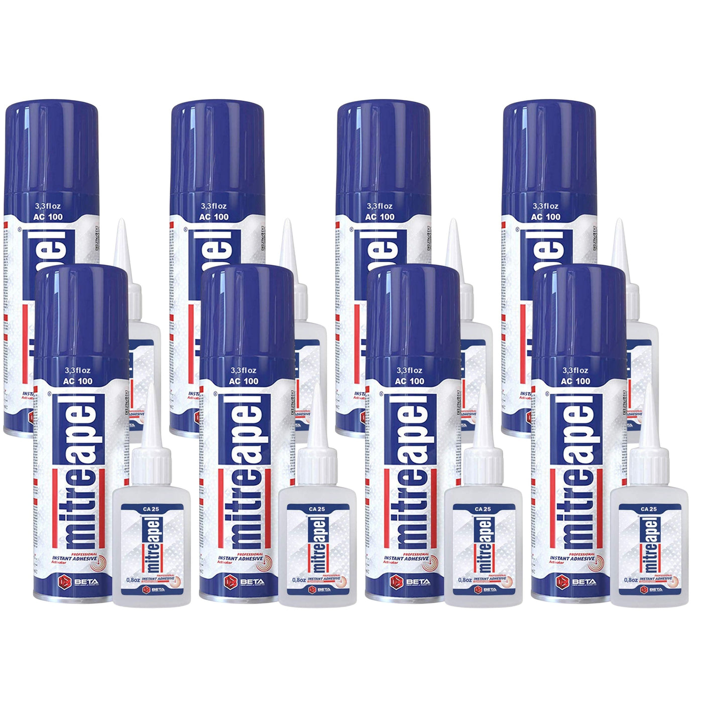 MITREAPEL Super CA Glue with Activator 0.9 oz & 3.38 fl oz - AC100