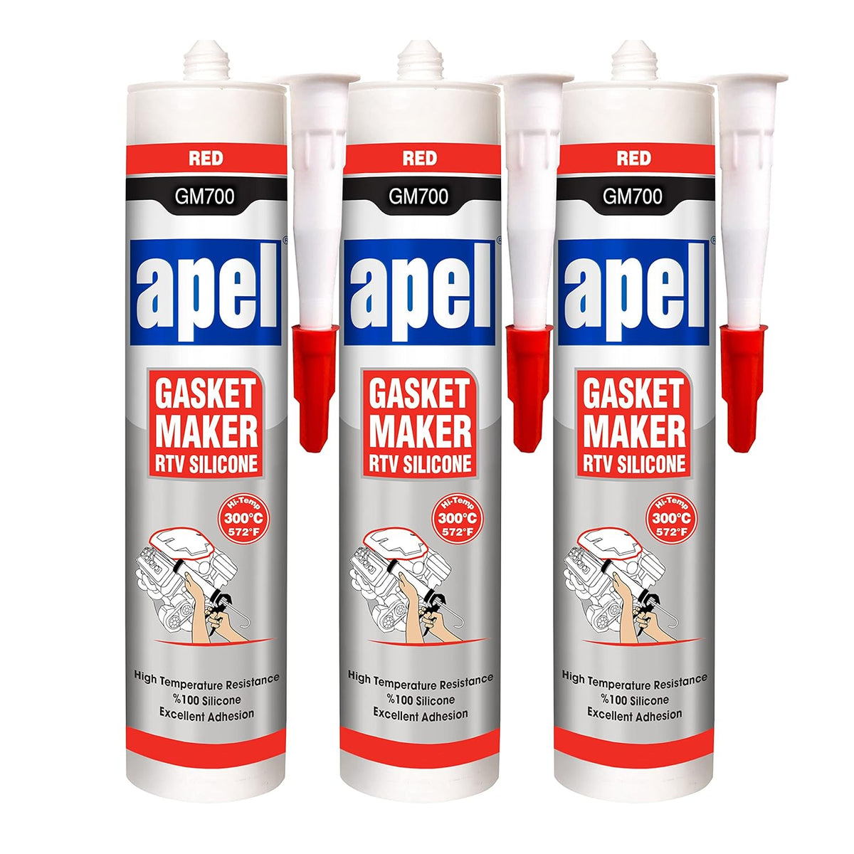 APEL GM700 Gasket Maker RTV Silicone Red