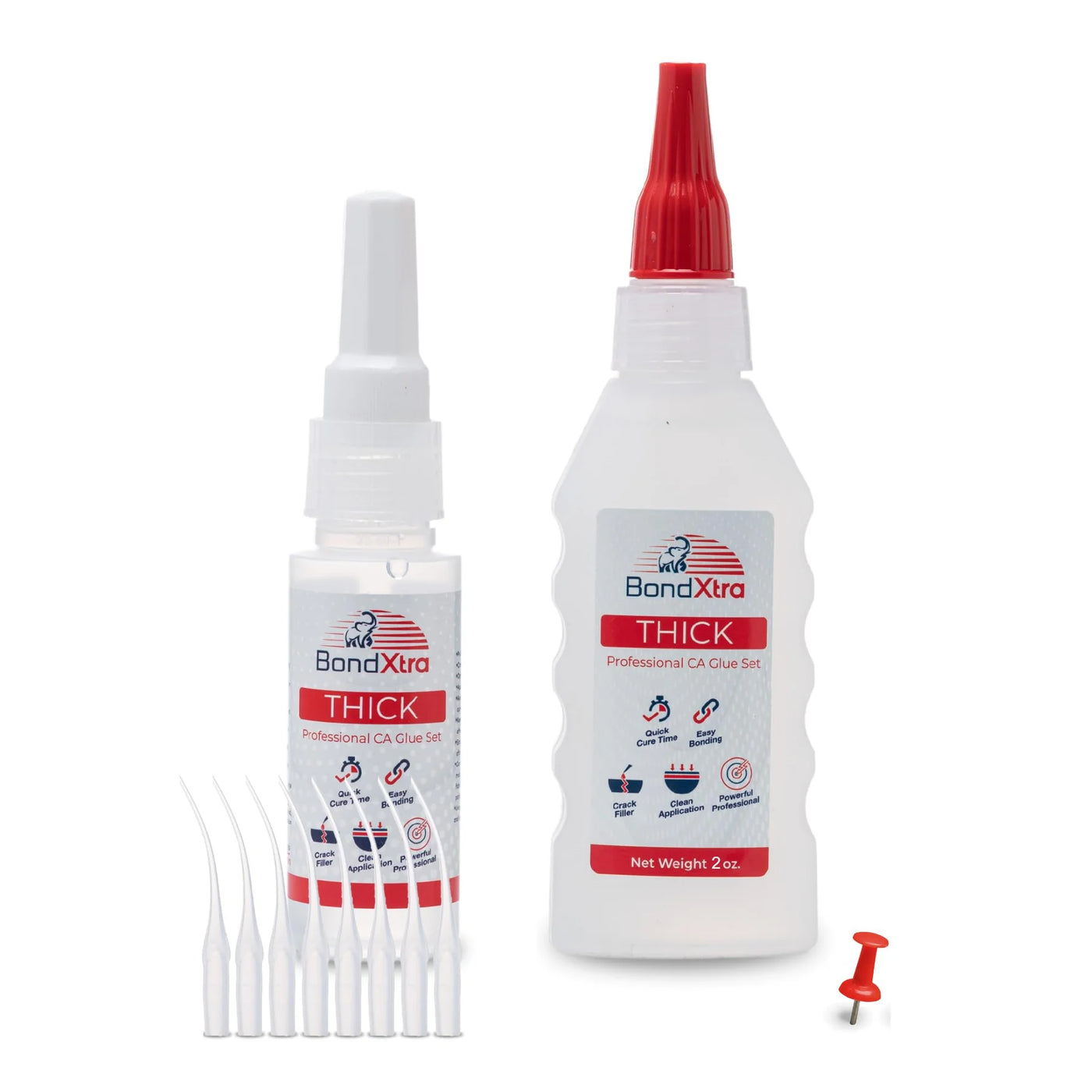 BONDXTRA CA Glue Set |Thin - Medium - Thick | 2-4-8-16 oz