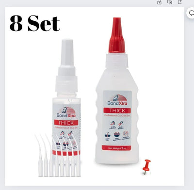 BONDXTRA CA Glue Set |Thin - Medium - Thick | 2-4-8-16 oz