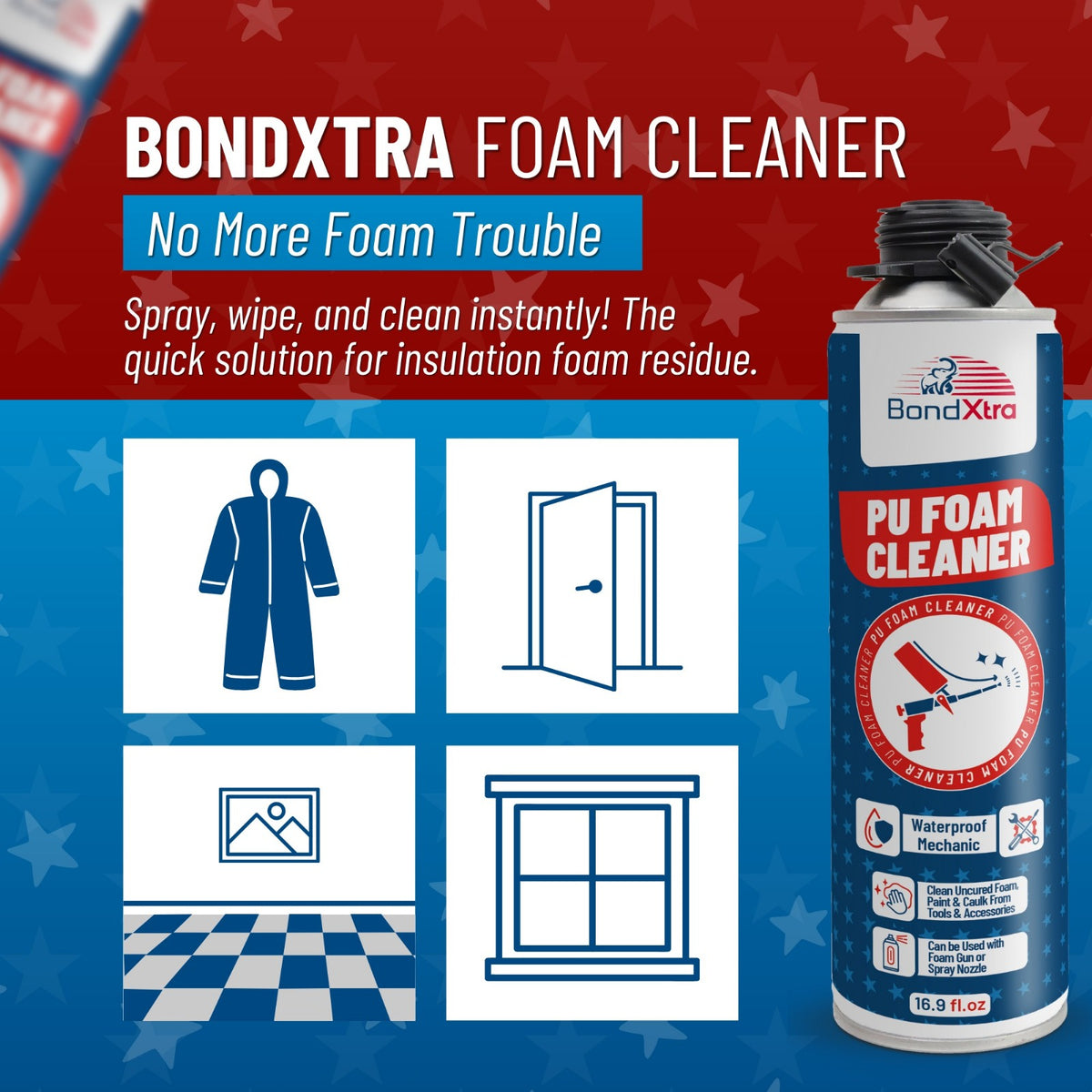 BONDXTRA Foam Gun Cleaner 16.9 fl oz
