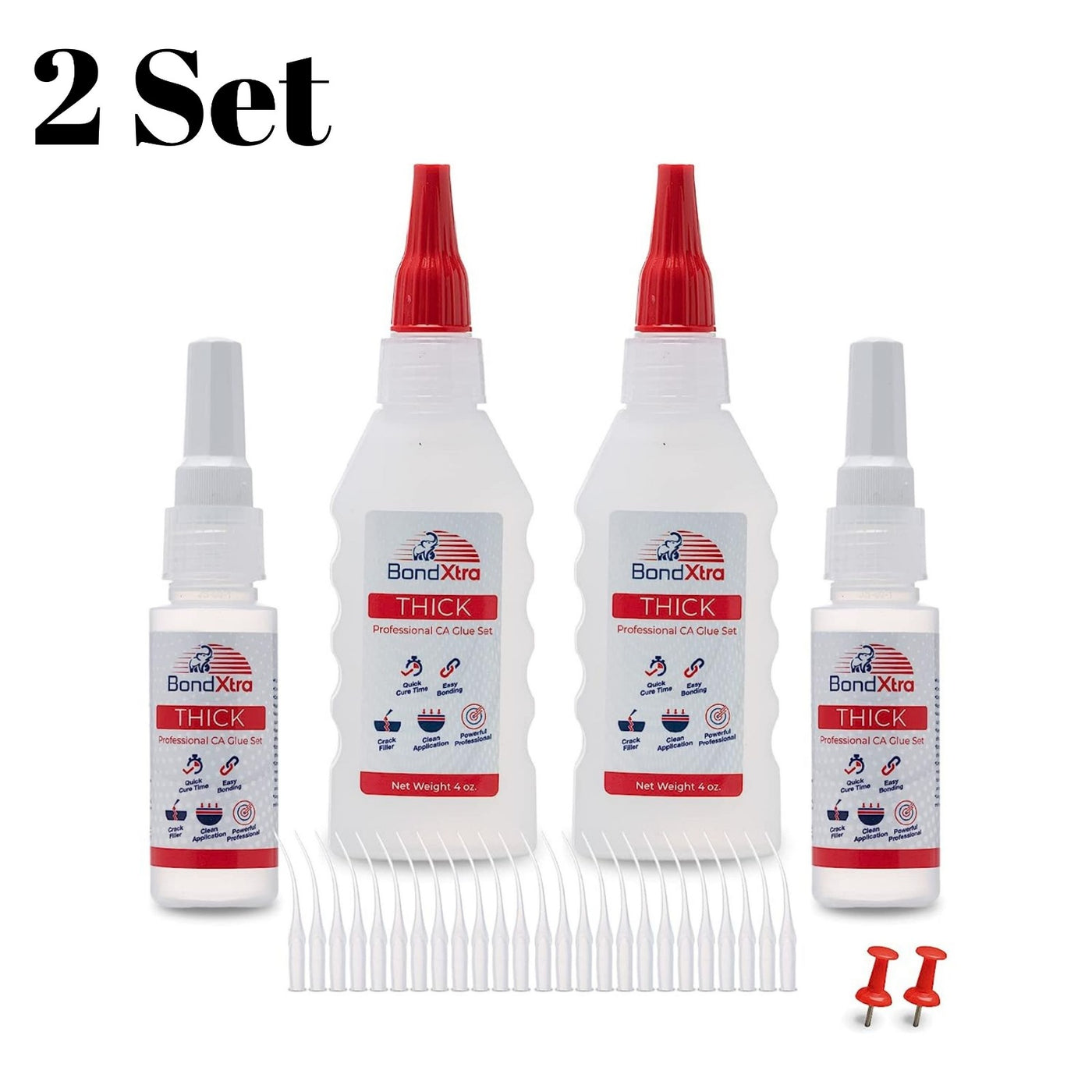 BONDXTRA BX8 Thick Viscosity CA Glue Set 8 oz