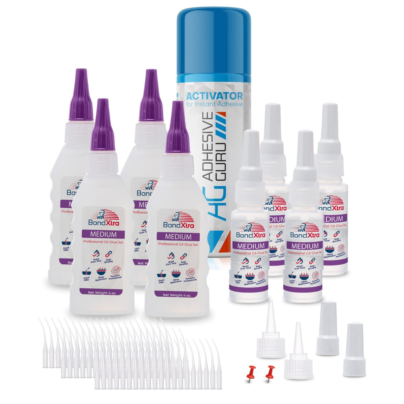 BXM16 Medium Viscosity CA Glue Set 16 oz & AG240A Activator 13.5 fl oz