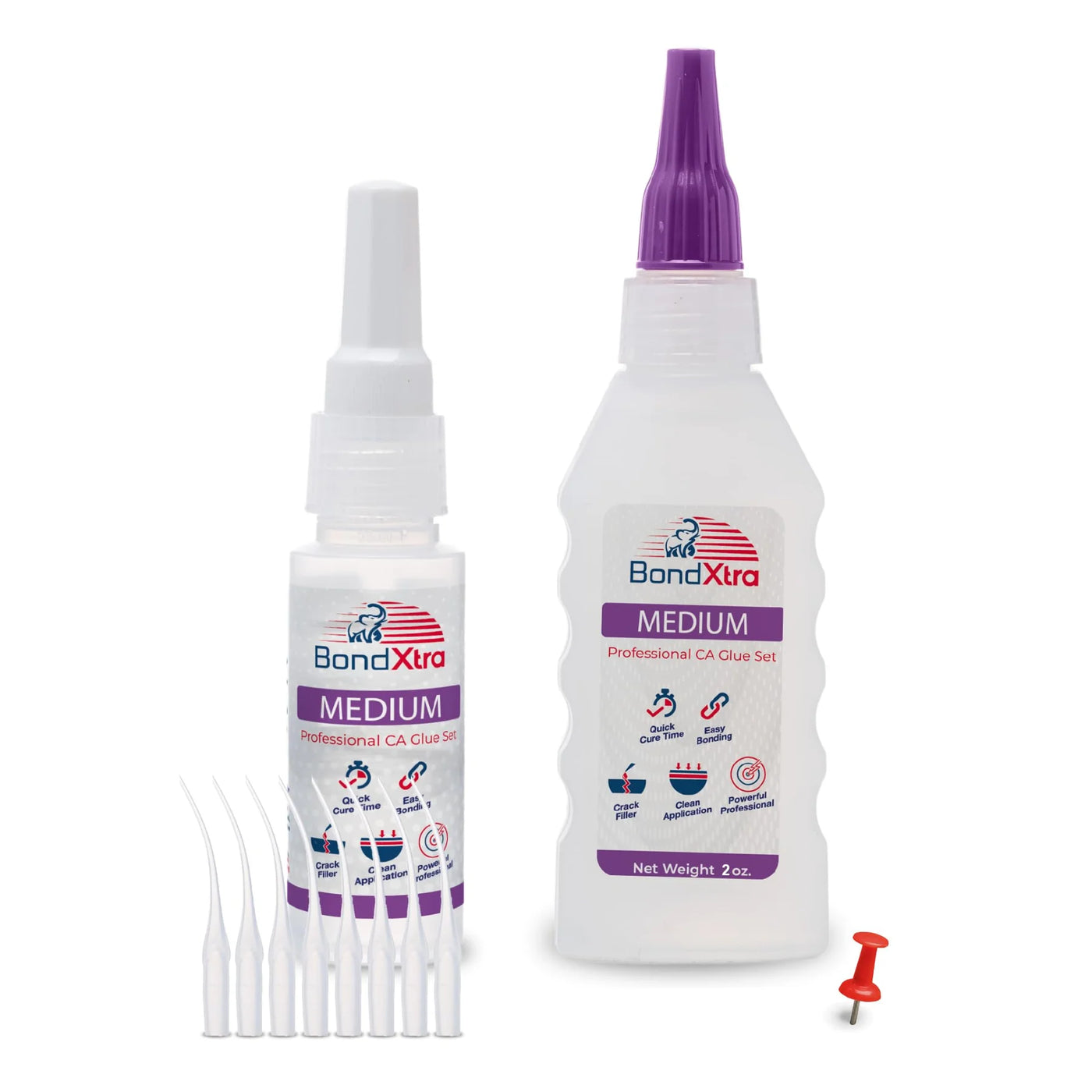 BONDXTRA CA Glue Set |Thin - Medium - Thick | 2-4-8-16 oz