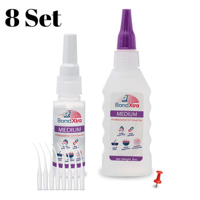 BONDXTRA CA Glue Set |Thin - Medium - Thick | 2-4-8-16 oz