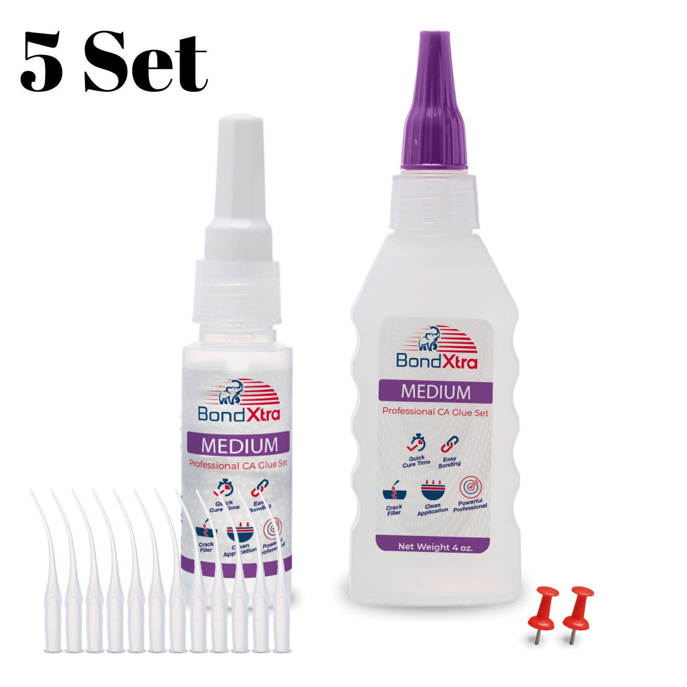 BONDXTRA BXM4 Medium Viscosity CA Glue Set 4 oz