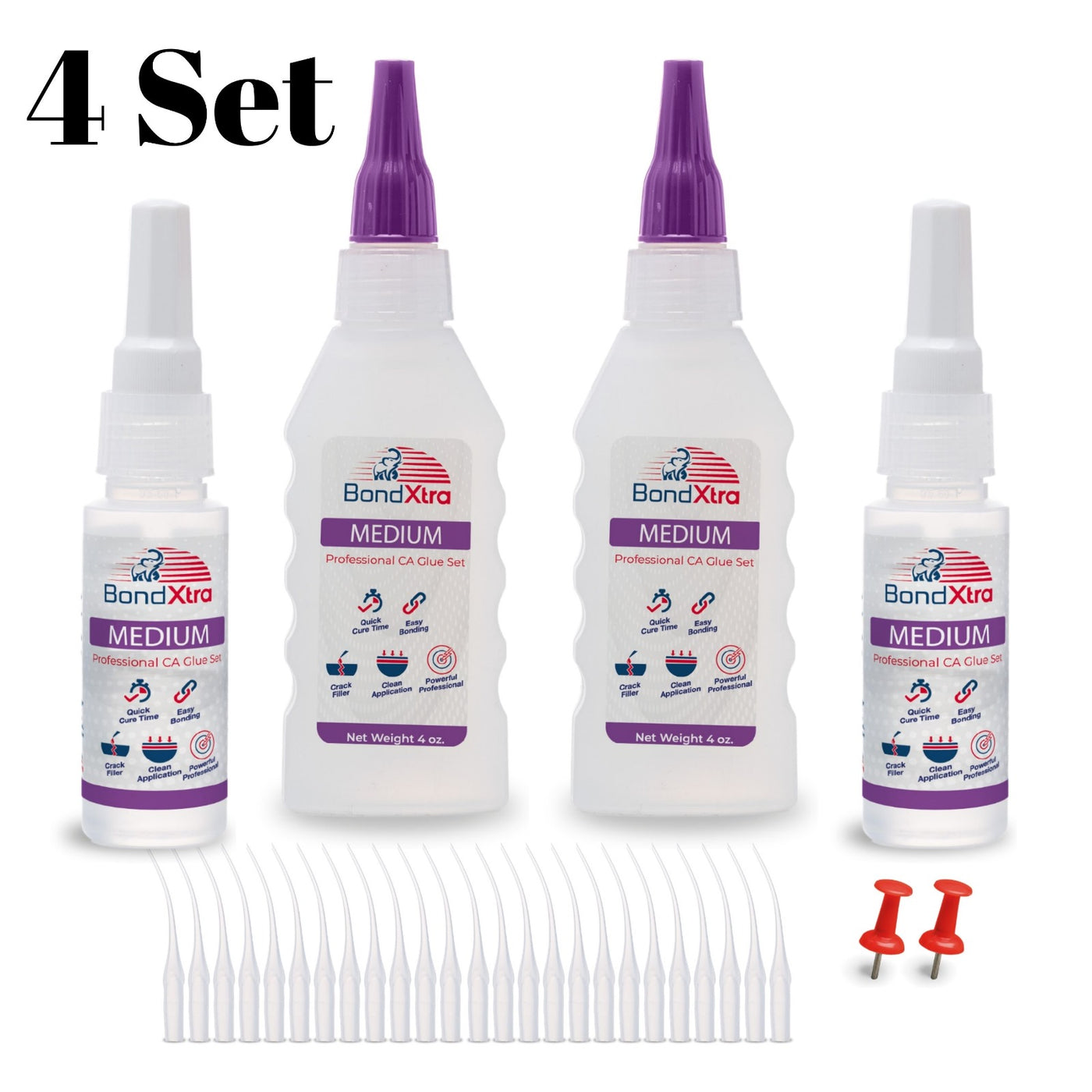 BONDXTRA BXM8 Medium Viscosity CA Glue Set 8 oz