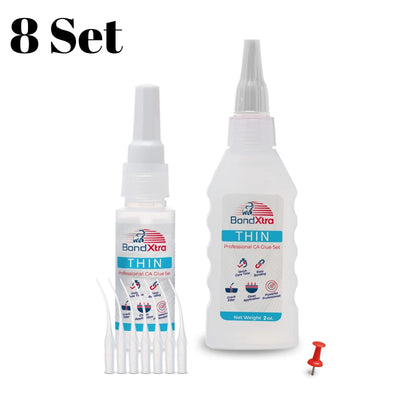 BONDXTRA CA Glue Set |Thin - Medium - Thick | 2-4-8-16 oz
