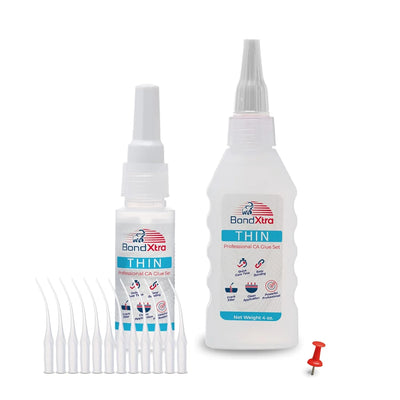 BONDXTRA CA Glue Set |Thin - Medium - Thick | 2-4-8-16 oz