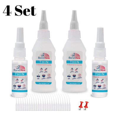 BONDXTRA CA Glue Set |Thin - Medium - Thick | 2-4-8-16 oz