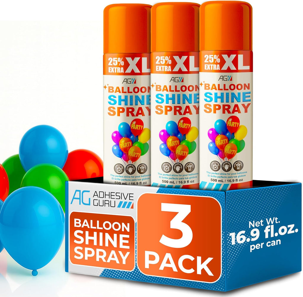 Balloon Shine Spray (16.9 fl oz), High Gloss Finish for Latex Balloons, Instant & Long-Lasting Shine for Party, Weddings & Events, Indoor & Outdoor Use, para Globos, Odorless, No Towels/Gloves Needed